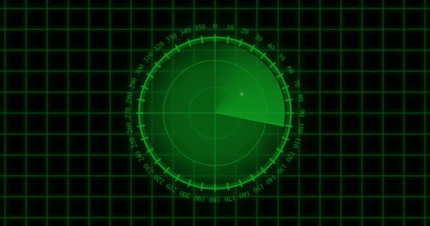 Animación Del Monitor Navegación Hud Futurista Radar Green Hud Pantalla — Vídeos de Stock