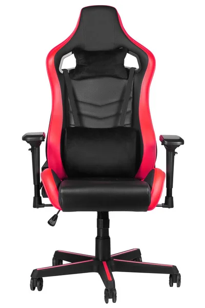 Ofis ergonomik bilgisayar koltuğu yarışı. Oyun koltuğu beyaz arka planda izole edilmiş. Ergonomik oyun koltuğu. E-spor, turnuva, şampiyonluk