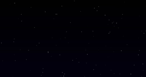 Noite Céu Estrelado Fundo Movimento Céu Noturno Com Estrelas Cintilantes — Vídeo de Stock