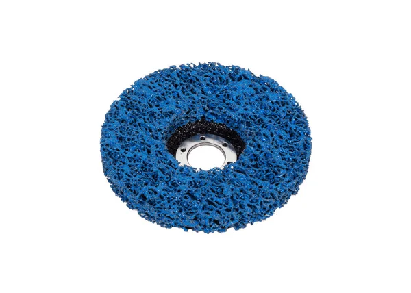 Grinding Abrasive Disc Blue Color Angle Grinder Coral Disc Removing — 图库照片