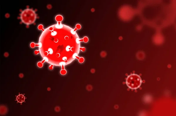 Coronavirus 2019 Ncov Und Virus Hintergrund Mit Roter Farb Covid — Stockvektor