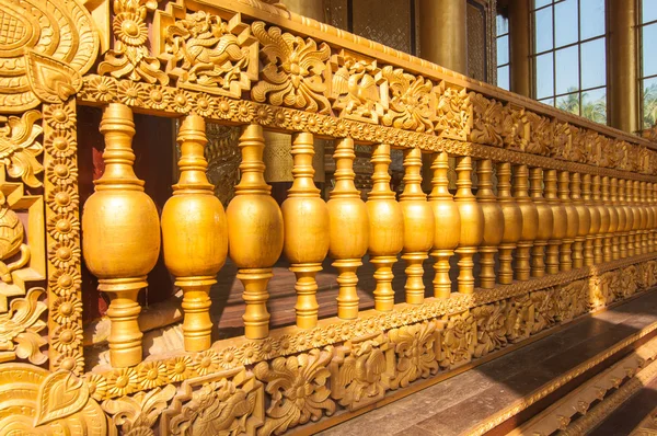 Ancient gold wood rail — Stock Photo, Image