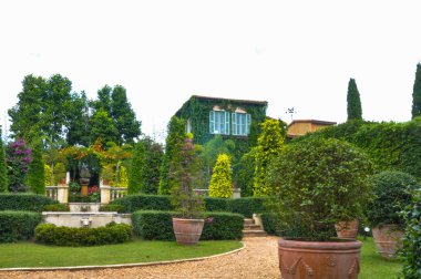 Evin moss ve eğrelti otları ile kaplıdır.