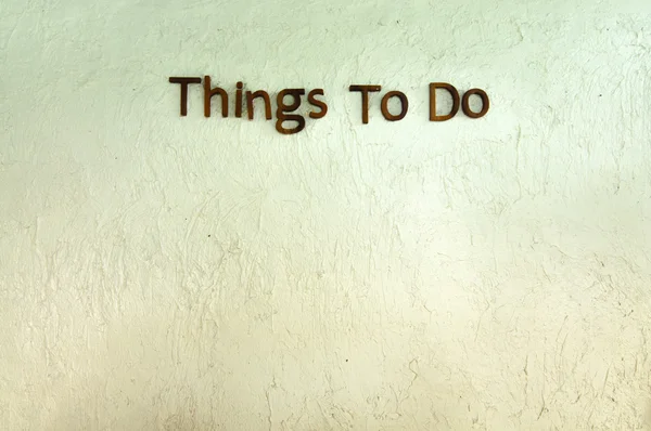 Things to do wall — Stock Photo, Image