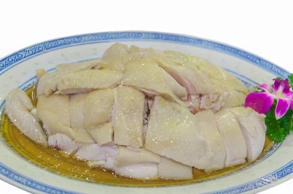 Pollo al vapore da mangiare con riso . — Foto Stock