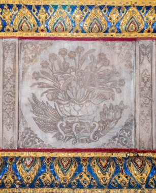 Heykeller, alçı, çini Kaplamalar, Tay duvar sanat, duvar Phra içinde