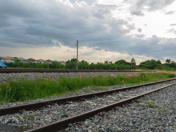 Locomotive ferroviaire voyageant en Thaïlande — Photo