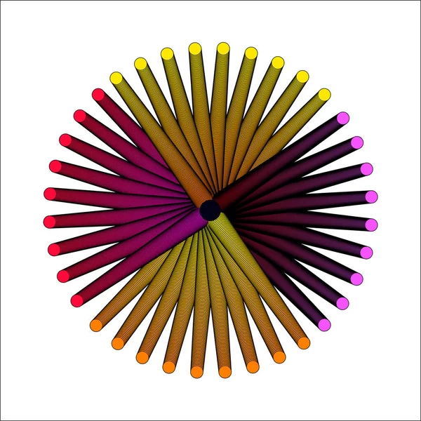 Modèle Coloré Pointillé Comique Pop Art Style Rétro Cercles Demi — Image vectorielle