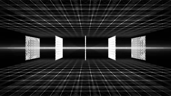 Fondo Geométrico Wireframe Forma Polivinílica Baja Con Puntos Conexión Líneas — Foto de Stock