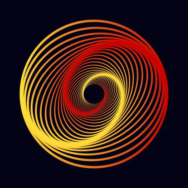 Spirale Vectorielle Tunnel Torsadé Couleur Illustration Vectorielle Colorée — Image vectorielle