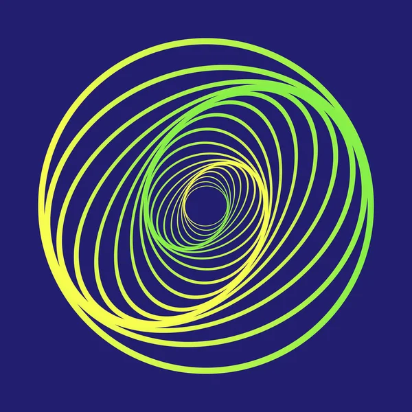 Spirale Vectorielle Illustration Vectorielle Colorée Tunnel Torsadé Abstrait Fil Métallique — Image vectorielle