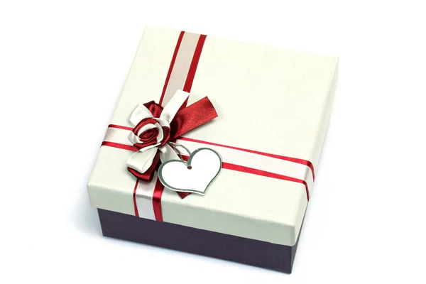 Gift box on white — Stock Photo, Image