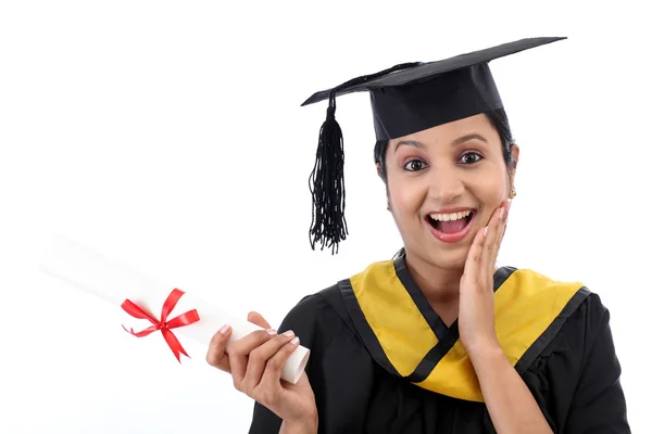 Erfolgreiche junge Absolventin — Stockfoto