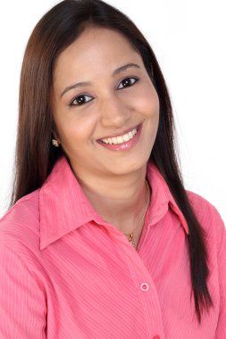 neşeli genç kadın