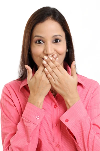 Portrait of surprised woman — Stock Photo, Image