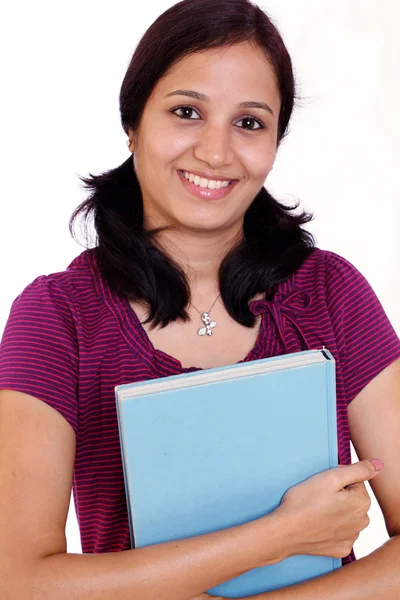 Estudante indiano feliz do sexo feminino — Fotografia de Stock