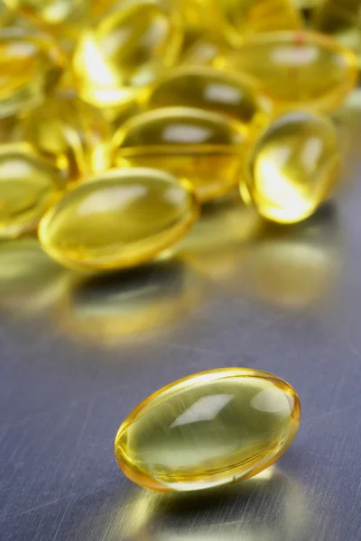 Cod liver oil pills — Stock Photo, Image