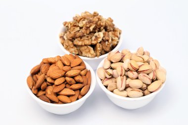 Kase, badem, wallnuts ve antep fıstığı
