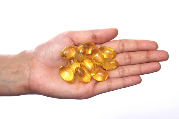 Cod liver oil pill — Stock Photo, Image