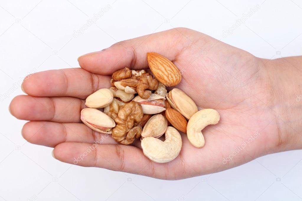 Dry fruits in the hand