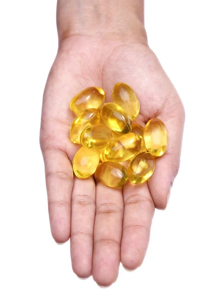Cod liver oil pill — Stock Photo, Image