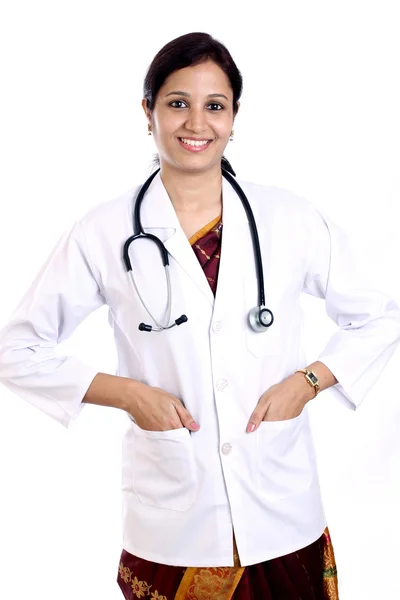 Hintli kadın doktor — Stok fotoğraf
