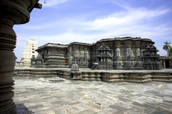 チェンナ ケーシャヴァ寺院、ベルール、カルナータカ州、インド — ストック写真