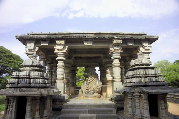 Hoysaleswara 寺，Hoysala 风格，Halebidu，印度 — 图库照片
