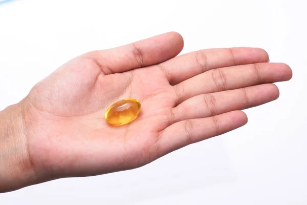 Cod liver oil pill — Stock Photo, Image