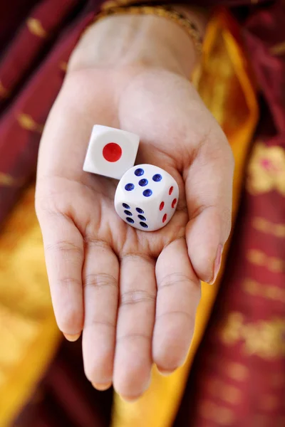 Dice in the hand — Stock Photo, Image