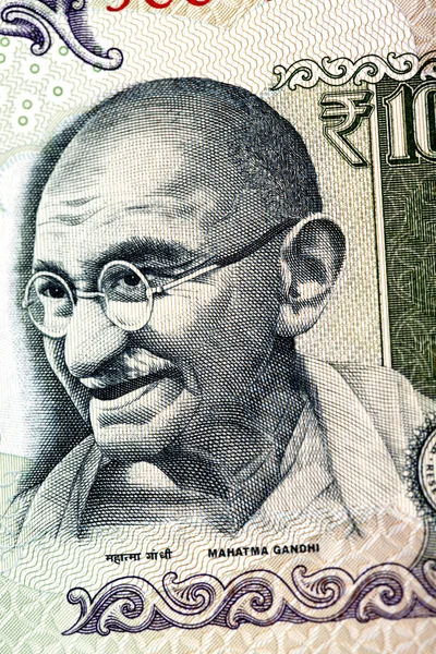 Mahathma gandhi sur billet de banque — Photo