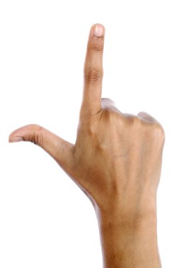 İşaret parmağıyla.