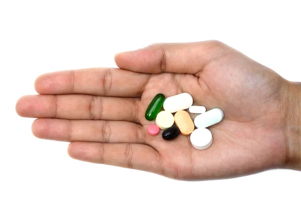 Hand with pills — Stock Photo, Image