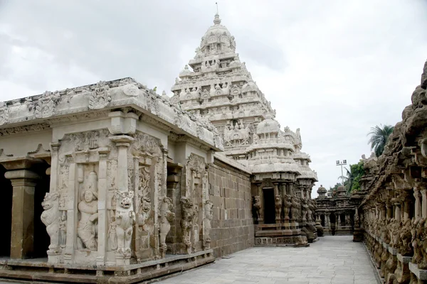 Kailasanathar 성전 인테리어, 칸 치 푸 람 — 스톡 사진