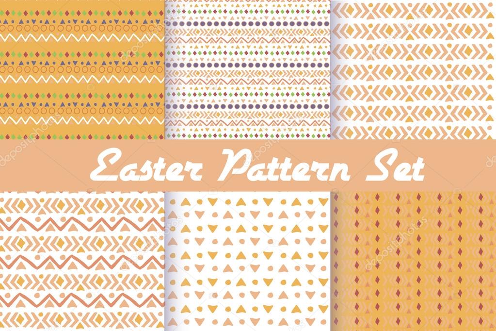 Happy Easter. Set of cute holiday backgrounds.