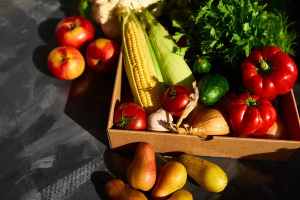 Frisches Bio Obst Und Gemüse Gesunde Ernährung — Stockfoto