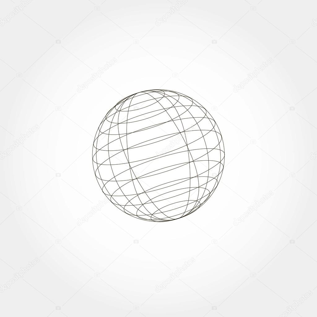 Sphere icon, vector illustration