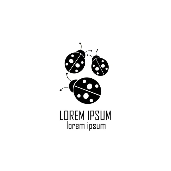 Ladybug vector illustration, logo design
