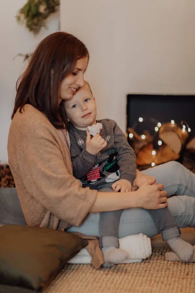 Buon Natale Buone Feste Bella Famiglia Trascorrere Del Buon Tempo — Foto Stock