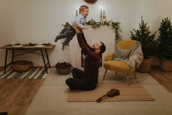 Buon Natale Buone Feste Bella Famiglia Trascorrere Del Buon Tempo — Foto Stock