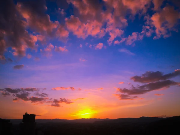 Sunset sky above Ljubljana — Stock Photo, Image