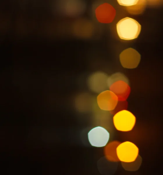 Blurred bokeh on dark night background — Stock Photo, Image
