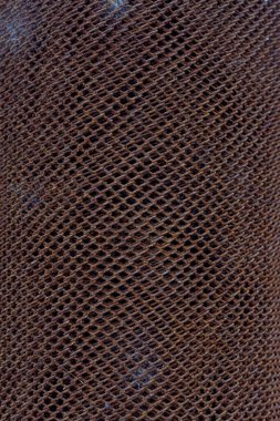 Eski paslı metal ağ dokusu