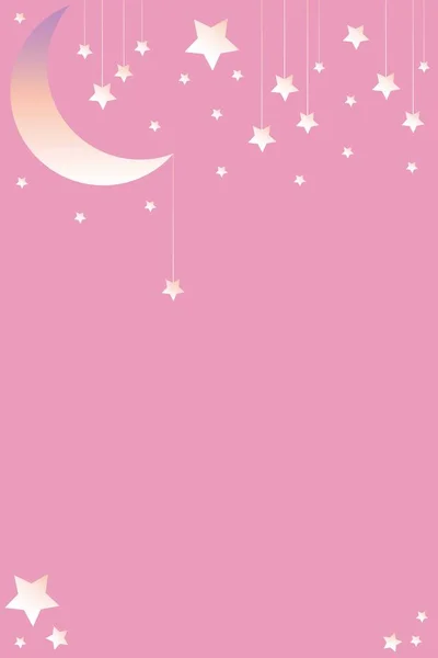 Vertikale Abstrakte Rosa Hintergrund Mit Kopierraum Pastellbanner Plakat Postkarte Cover — Stockvektor
