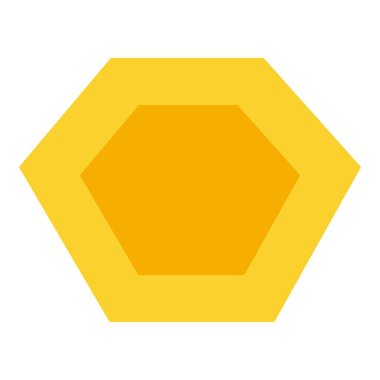 Sarı bal peteği beyazda izole edilmiş. Çizgi film tarzı. Grafik tasarım elementi. Sağlıklı yiyecekler. Bal ve balmumu. Apiary, hiver ve arı yetiştiricisi. Kartpostallar, poster, baskı, sosyal medya, simge, web