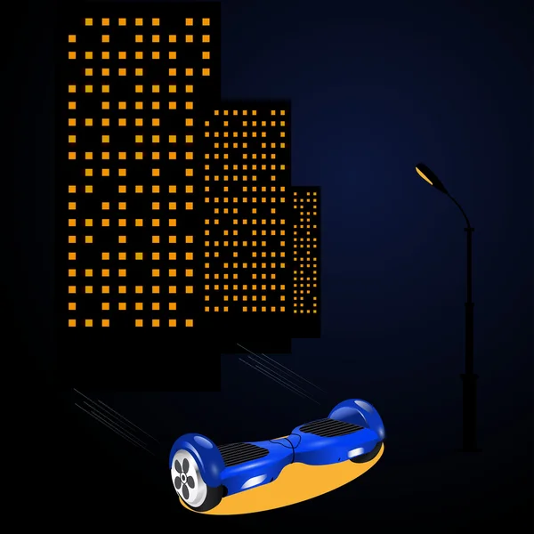 Hoverboard scooter eléctrico — Vector de stock