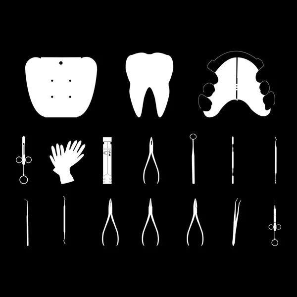 Instruments de soins dentaires — Image vectorielle