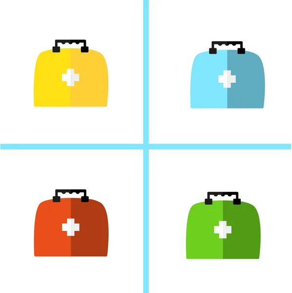 Medical bags icons set — Stock Vector