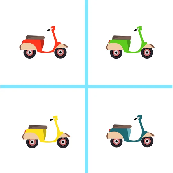 Set de scooters creativos — Vector de stock