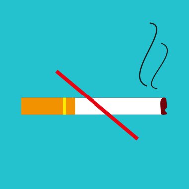 Düz tasarım sigara durdurmak